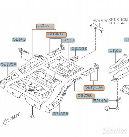 Лонжерон задний Subaru forster SH