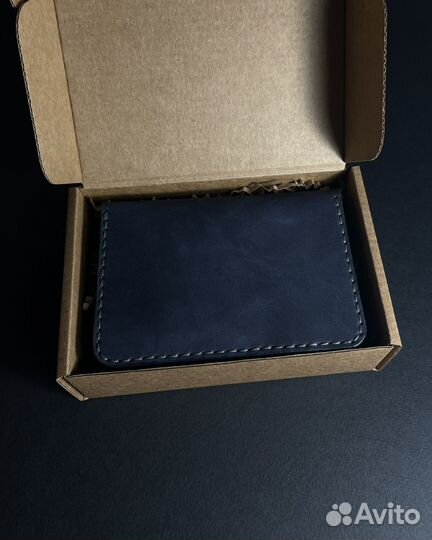 Картхолдер из натуральной кожи, ручной работы