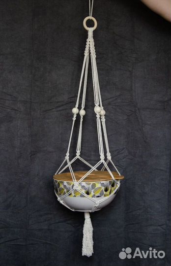 Подвес для кашпо макраме большой