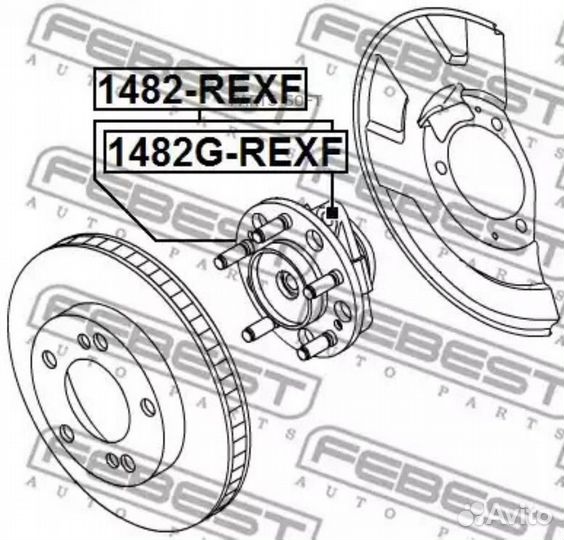 Febest 1482G-rexf Ступица передняя