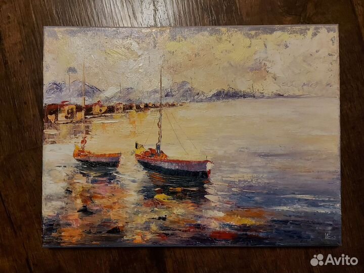 Картина маслом Лодки