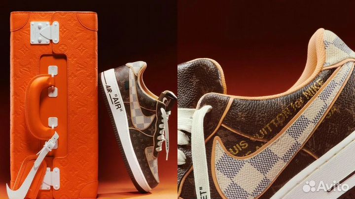 Кроссовки louis vuitton Х nike AIR force 1 LOW