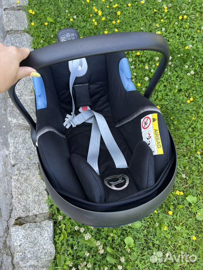 Автолюлька автокресло cybex aton m с базой isofix