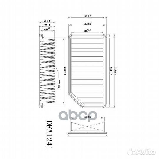 Фильтр воздушный doubleforce DFA1241 double force