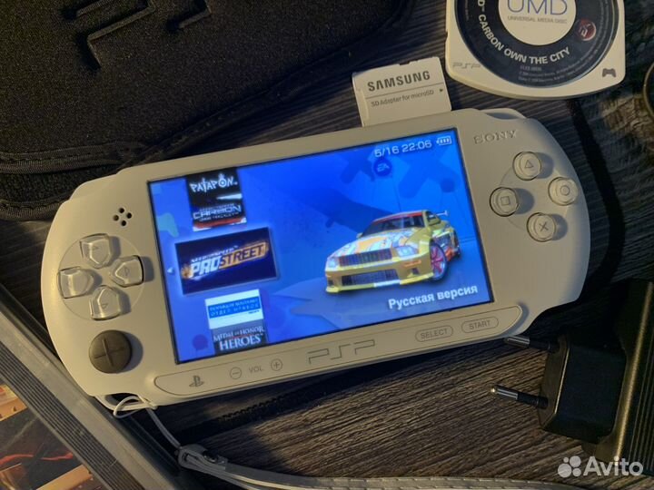 Sony PSP E1008 White 64gb 400+ игр (комплектом)