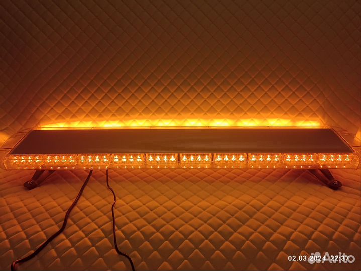 Мигалка желтая люстра 120 см LED 12-24v