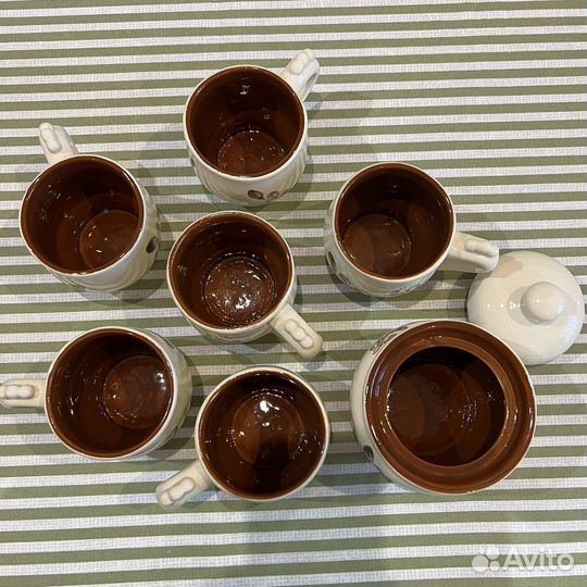 Набор кружек и сахарница СССР