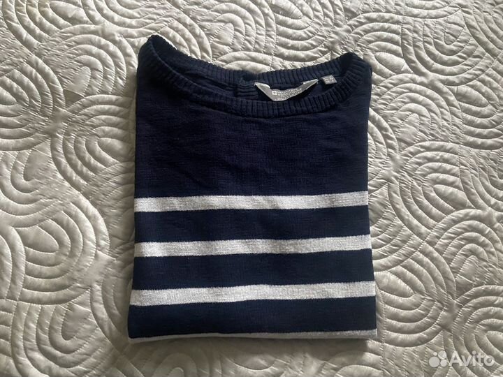 Джемпер синий в белую полоску