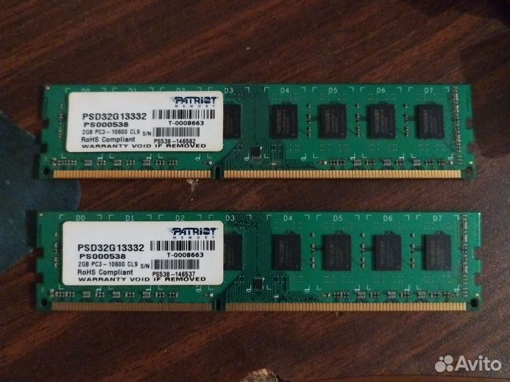 Оперативная память ddr3 2 gb patriot