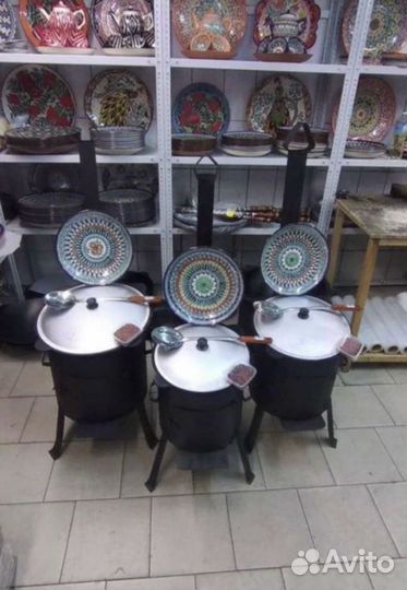 Мангал с печью под казан