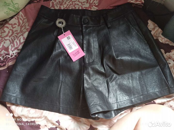 Шорты эко кожа