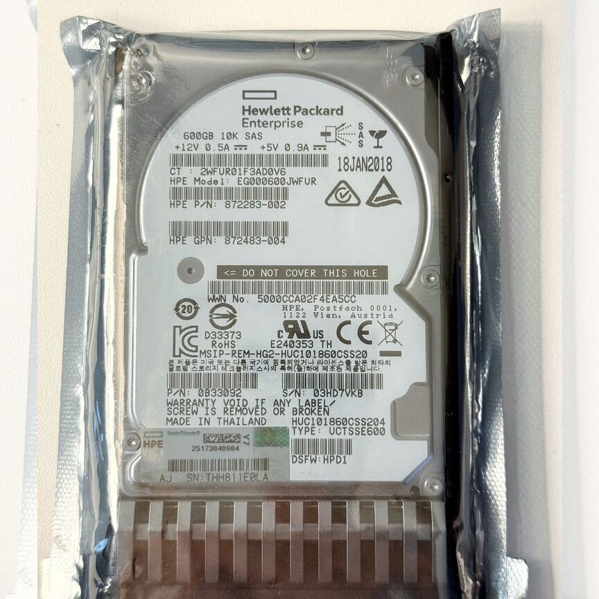 [EG000600JWFUR] Hpe Hdd 600gb 10k 12гб/С Sas 2,5 Eg000600jwfur