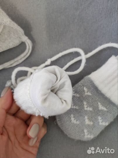 Шапка для новорожденного зима 40 42