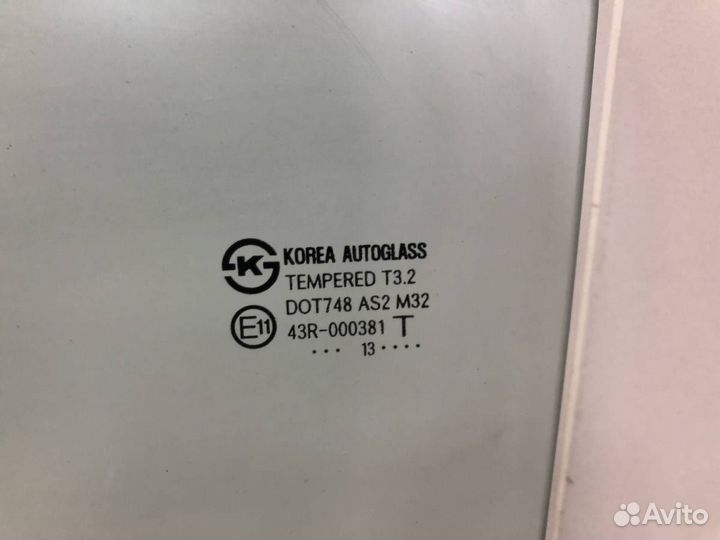 Стекло двери задней левой Hyundai Solaris 2010-201