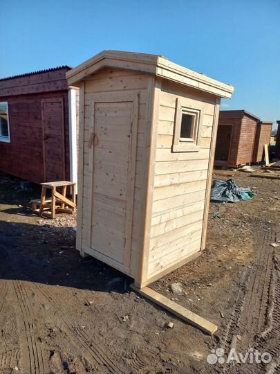 Дачный туалет деревянный с установкой
