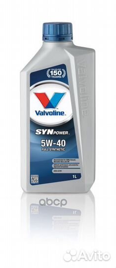 Масло моторное valvoline Synpower 5W-40 1л. Val