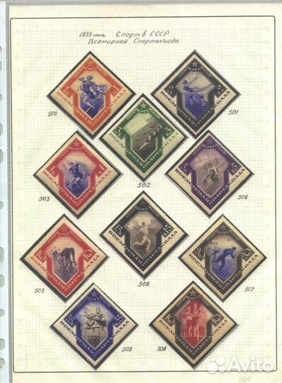 Коллекция «Спорт на марках СССР» (1935-1991 г.г.)