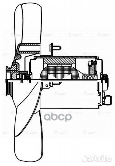 Вентилятор радиатора audi/VW 80/100/passat 150