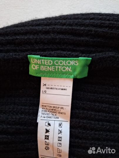 Шапка унисекс Benetton шерсть