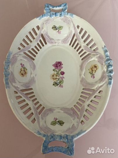 Ваза для конфет и фруктов СССР фарфор винтаж/ретро