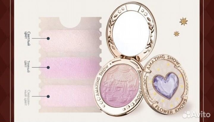 Косметика румяна Flower knows новые