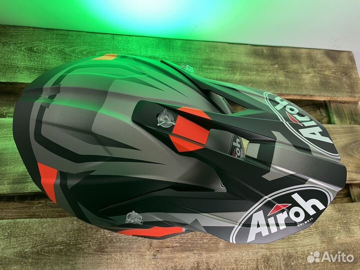 Кроссовый шлем Airoh Wraap Gray Orange