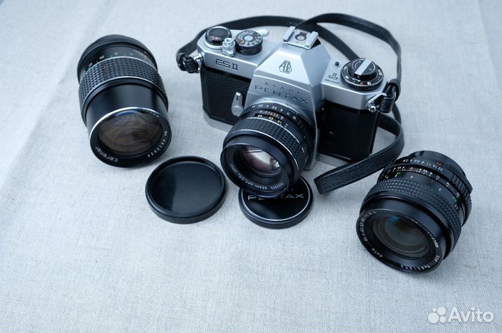 Пленочная камера Asahi Pentax ES II + объективы