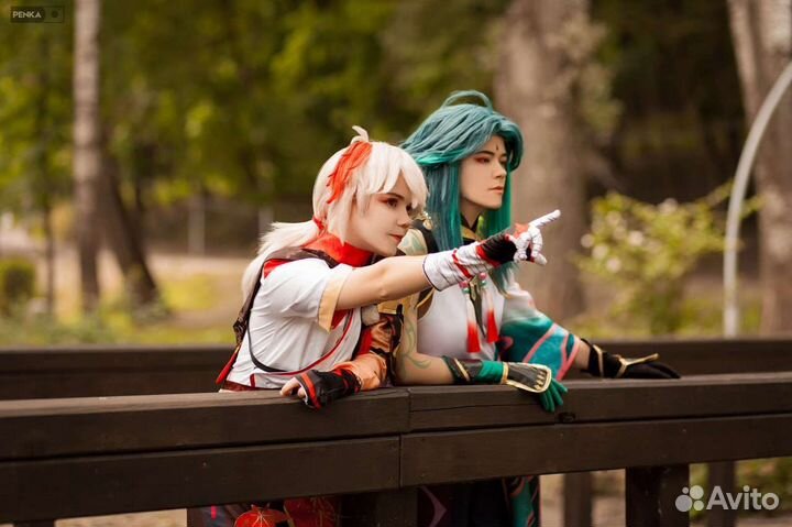 Косплей парик на Кадзуху (Genshin)