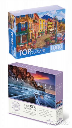 Паззлы 2 штуки 1000 деталей