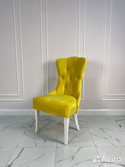 Стул в каретной стяжке Венеция, желтый