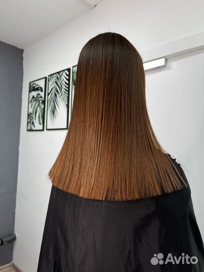 Кератиновое выпрямление волос