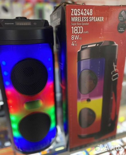 Портативная колонка ZQS 4248+микрофон