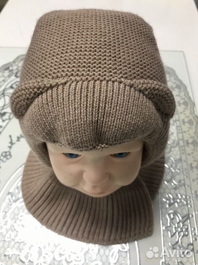 Шапка детская шлем+варежки