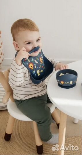 Посуда детская Чашка ложка нагрудник Mo2mokids