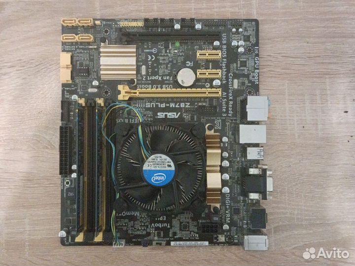 Мат. плата асус Z87M- plus с проц-ом и оперативкой