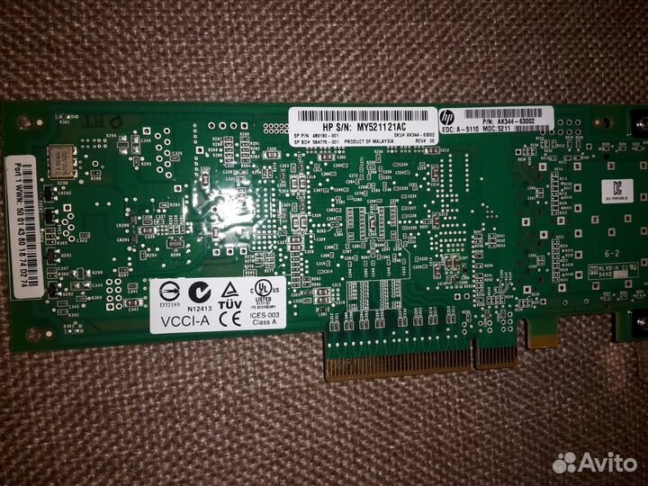 Сетевой адаптер HP AK344-63002 PCI-E8x 8 Gbit/sec