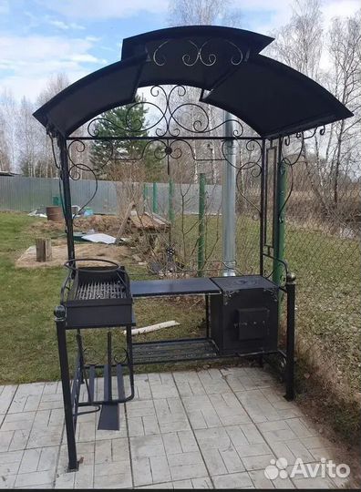 Мангал с печью
