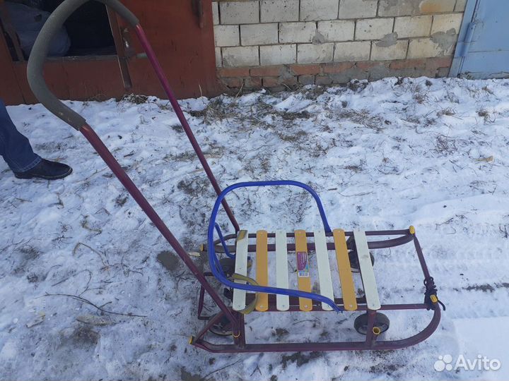 Санки детские с колёсами