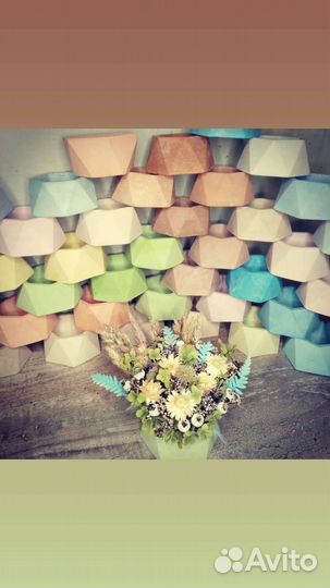 Гипсовое кашпо