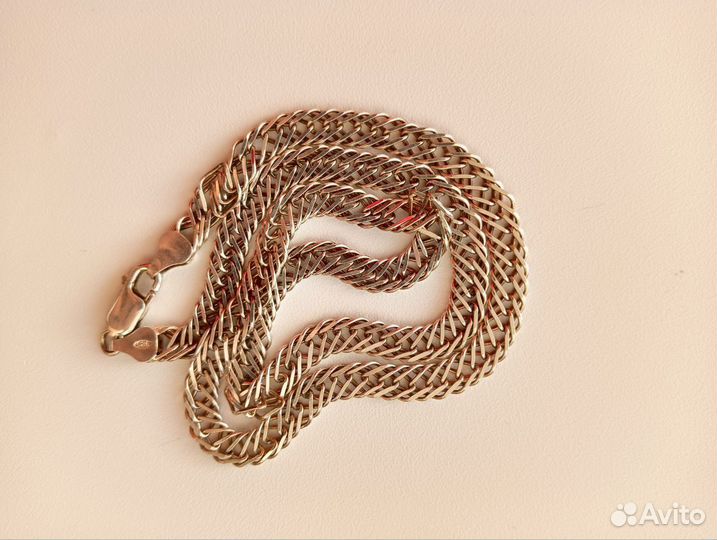 Мужская серебряная цепь 45,5