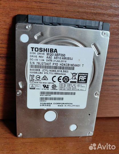Жесткий диск Toshiba 500gb 2.5
