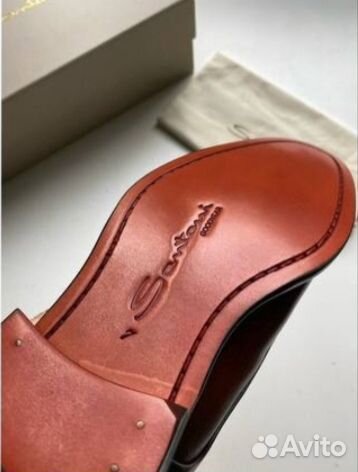 Лоферы мужские Santoni, кожа натуральная