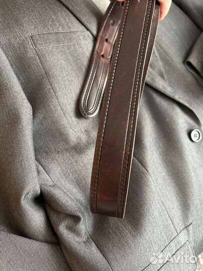 Ремень мужской кожаный бу