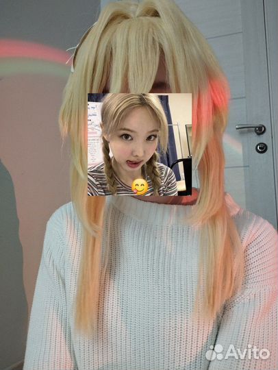 Косплей парик Люмин путешественник геншин импакт