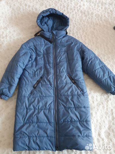 Пальто зимнее для девочки 134-140 см