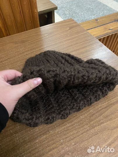 Шапка женская зимняя крупной вязки