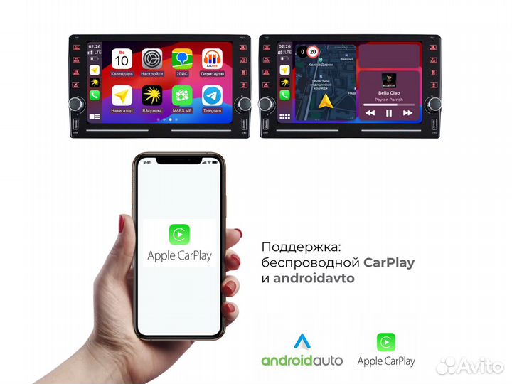 Магнитола Honda Jazz климат LTE CarPlay 3/32гб