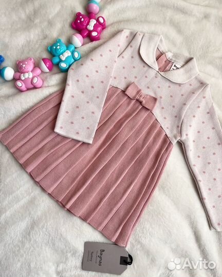 Платье для девочки теплое 18-24