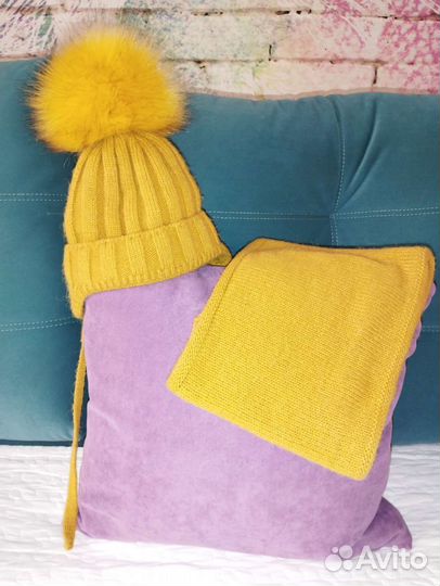 Зимняя шапка со снудом