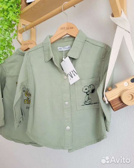 Джинсовая рубашка zara на мальчика